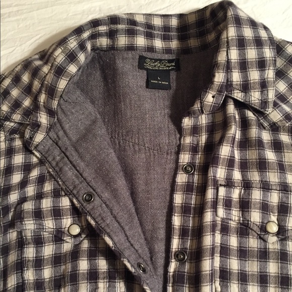 Lucky brand double cloth plaid flannel - Picture 4 of 8